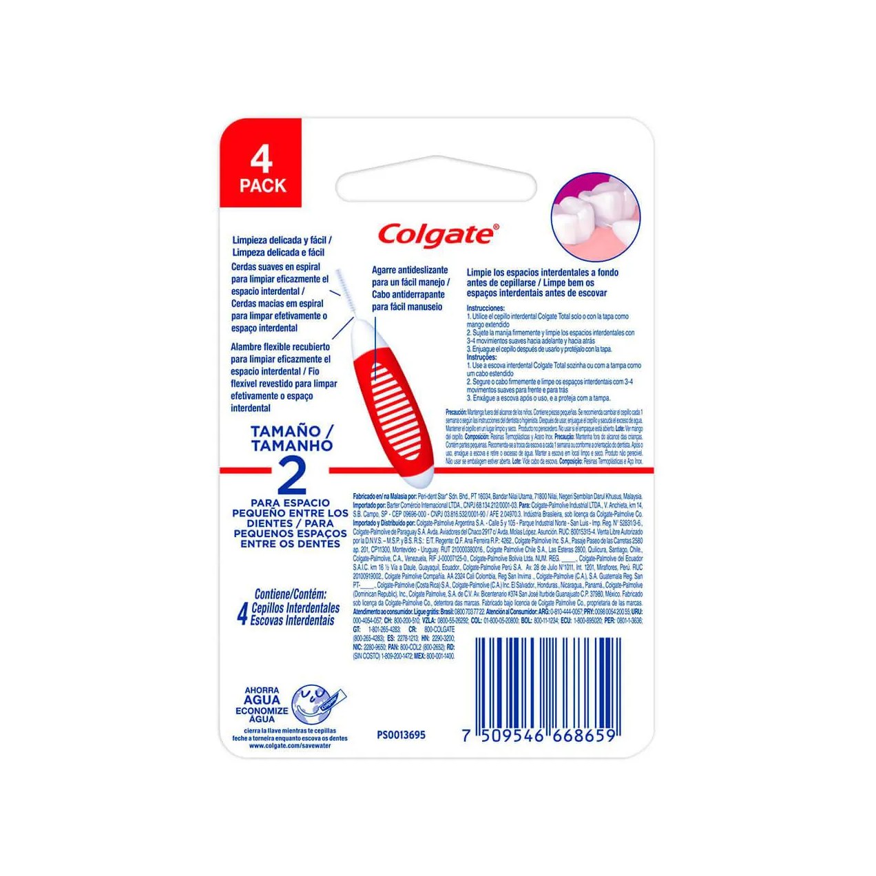 Escova Interdental Colgate com 4 unidades