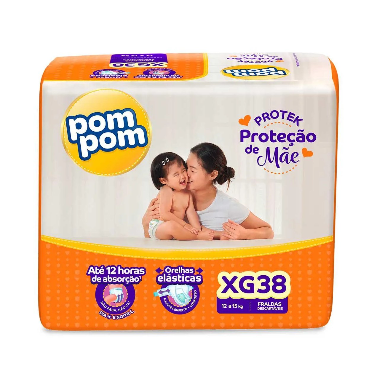 Kit Chá de Bebê Pom Pom Fralda XG com Talco e Sabonete