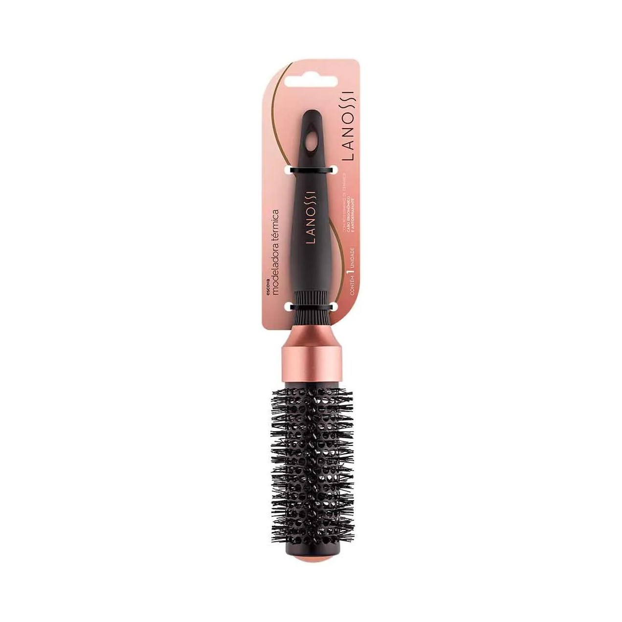 Escova de Cabelo Lanossi Modeladora Modelagem Bronze 33MM - 1 unidade
