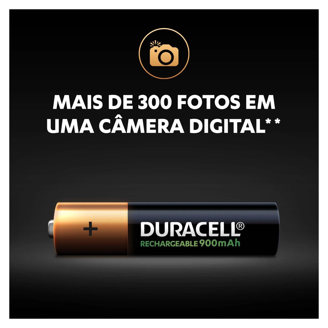 Pilha Alcalina Duracell Recarregável AAA com 4 unidades
