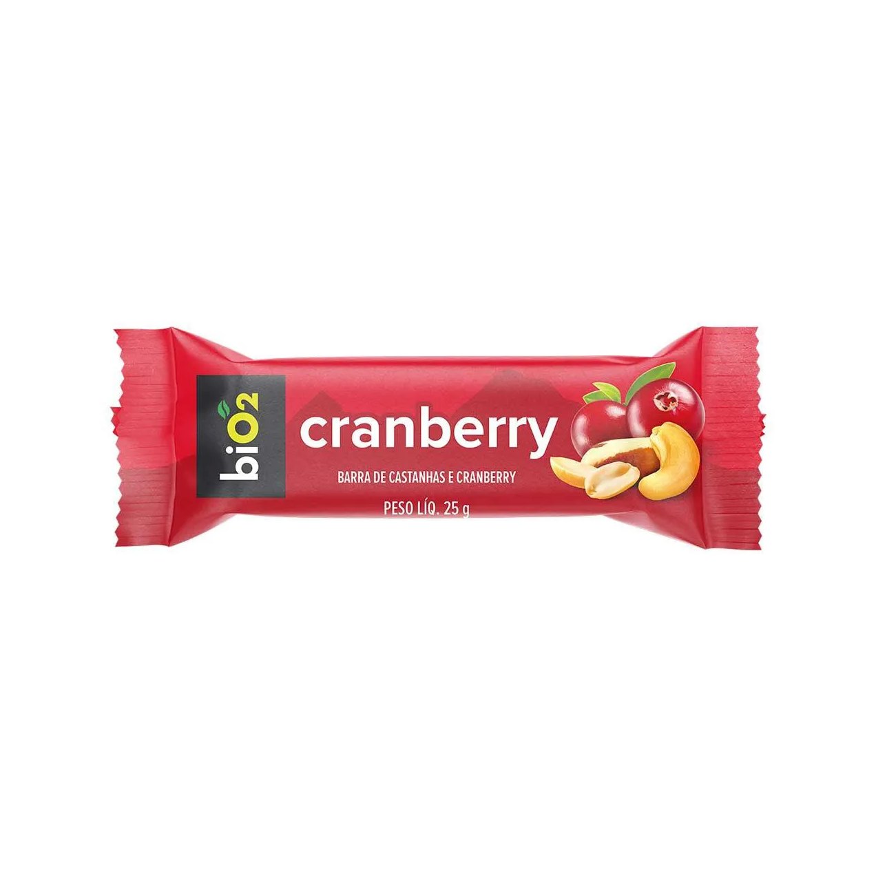 Barra de Castanhas e Frutas biO2 Nuts Cranberry 25g