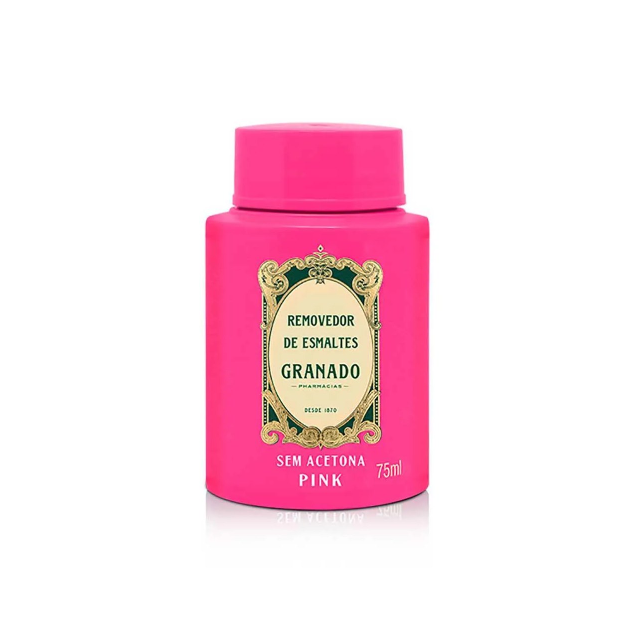 Porta Acetona 150ml com Porta Algodão Santa Clara Transparente
