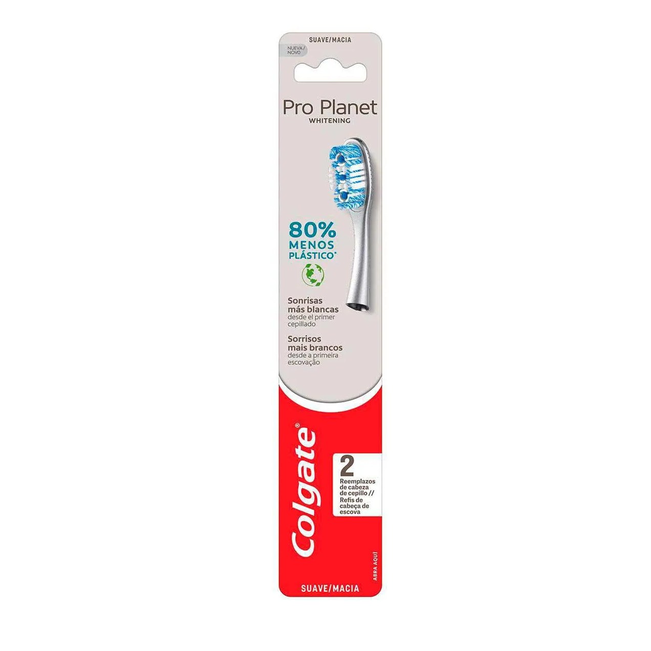 Refil para Escova de Dente Colgate Pro Planet com 2 unidades