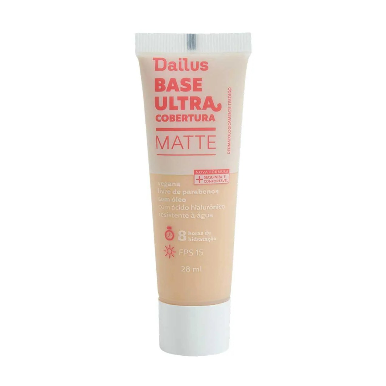 Base Líquida Dailus Ultra Cobertura Matte 28ml - D2 Claro