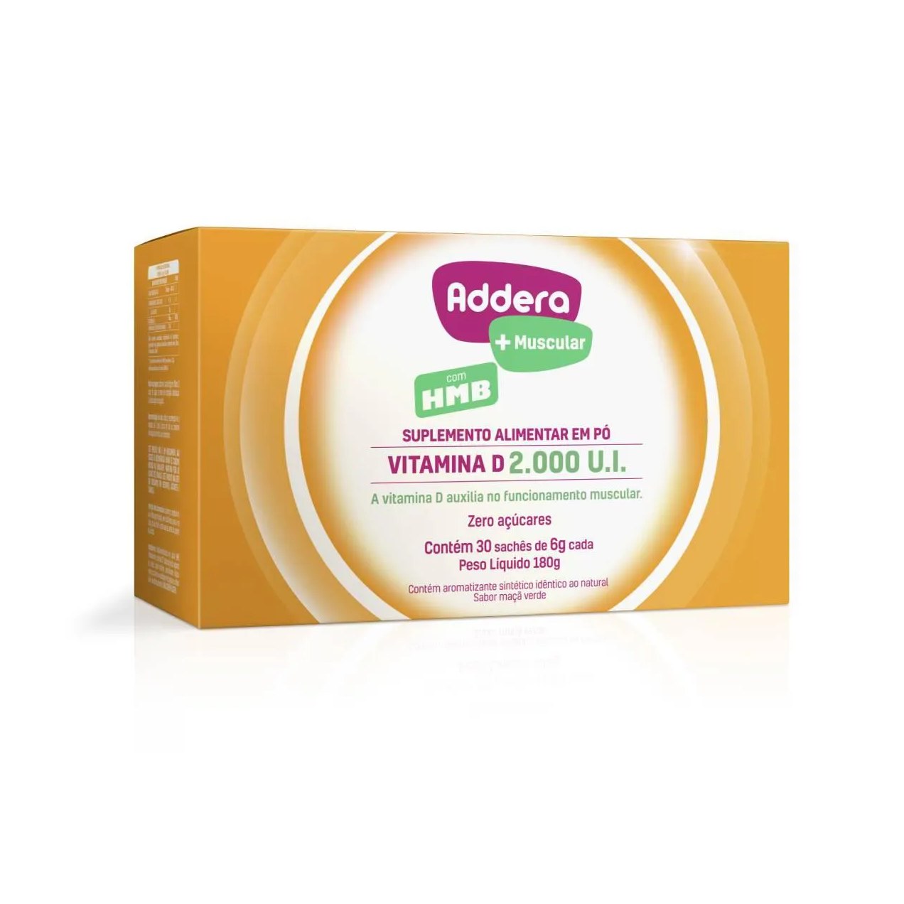 Polivitamínico Addera Muscular Maçã Verde 30 sachês