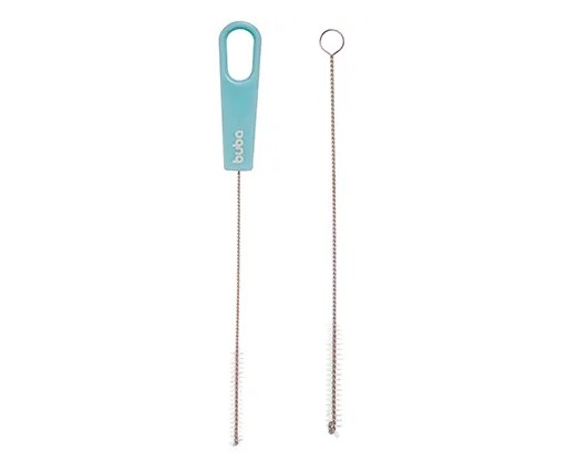 Escova de Limpeza Para Canudo Buba Baby Azul com 1 unidade