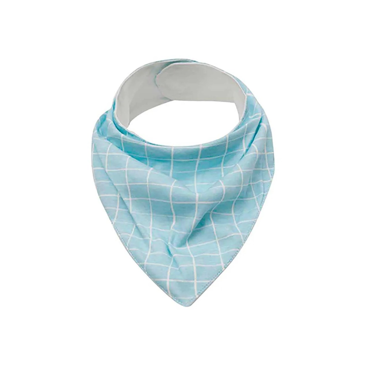 Bandana Buba Baby Grid Azul com 1 Unidade