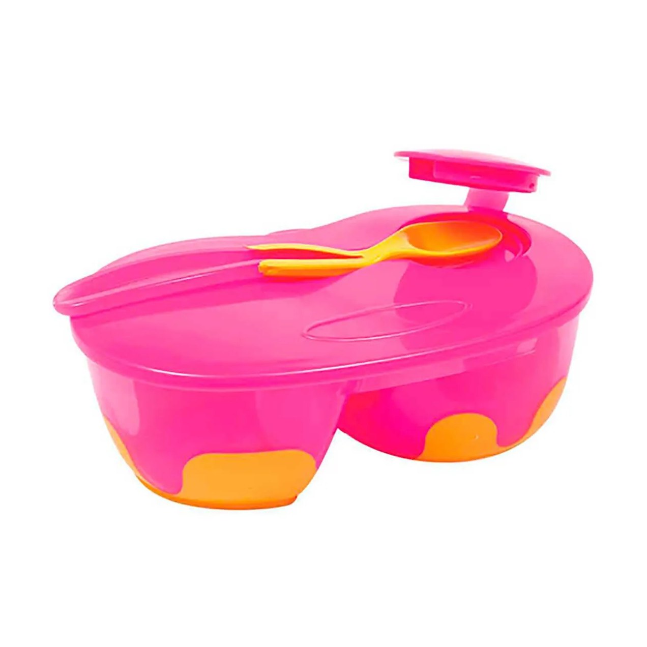 Kit Refeição com Divisória Buba Baby Rosa com 1 unidade