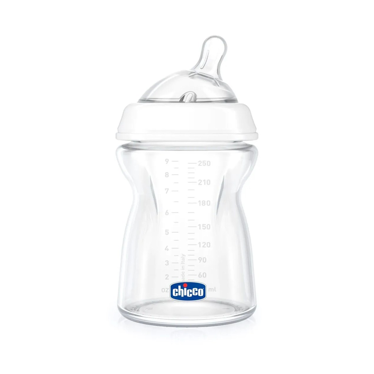 Mamadeira Chicco Step Up Fluxo Médio 2m+ Transparente de 250ml