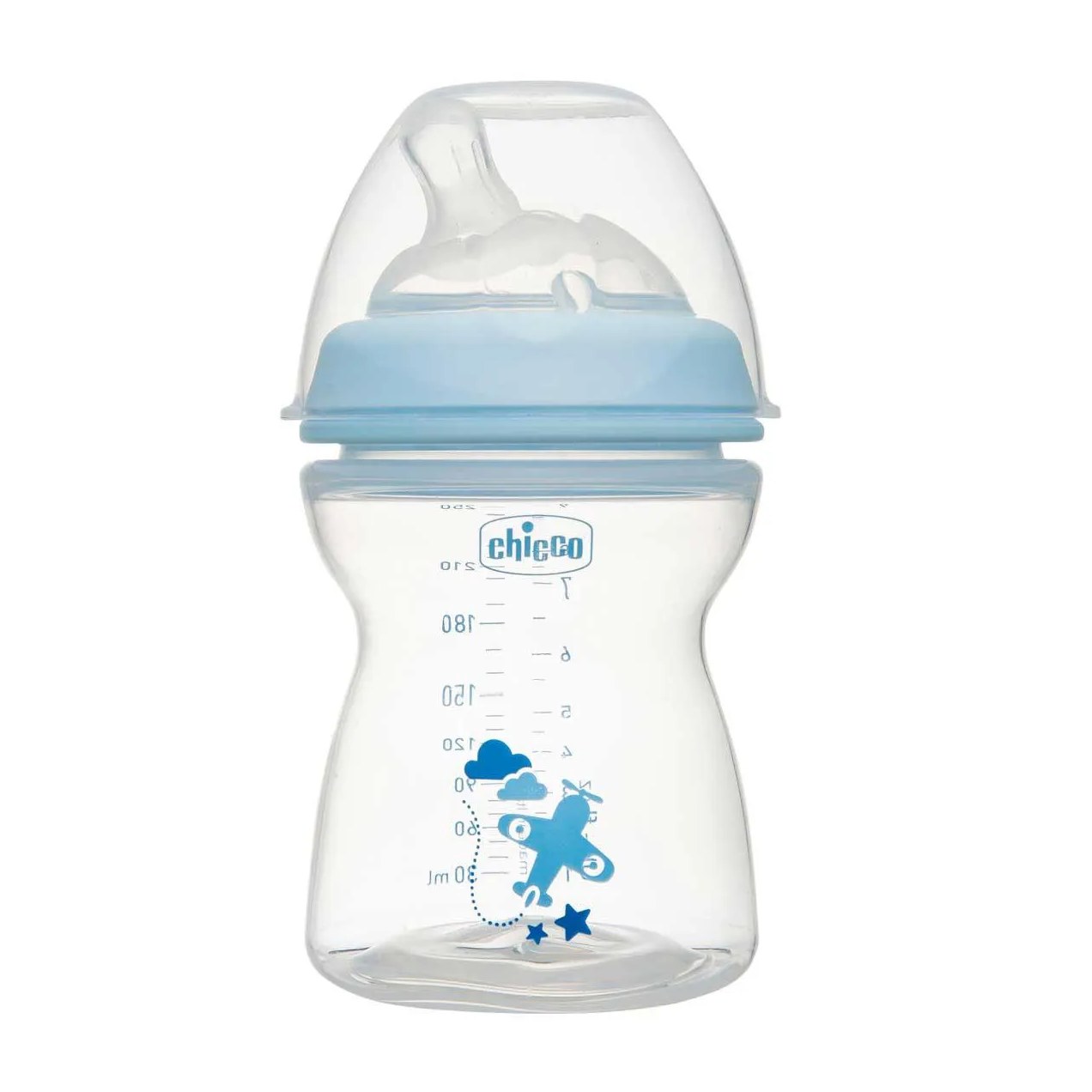 Mamadeira Chicco Step Up Fluxo Médio 2m+ Azul 250ml - 1 unidade