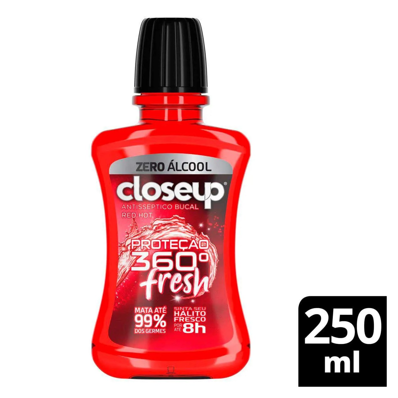 Enxaguante Bucal Sem Álcool Closeup Red Hot Proteção 360° Fresh 250ml