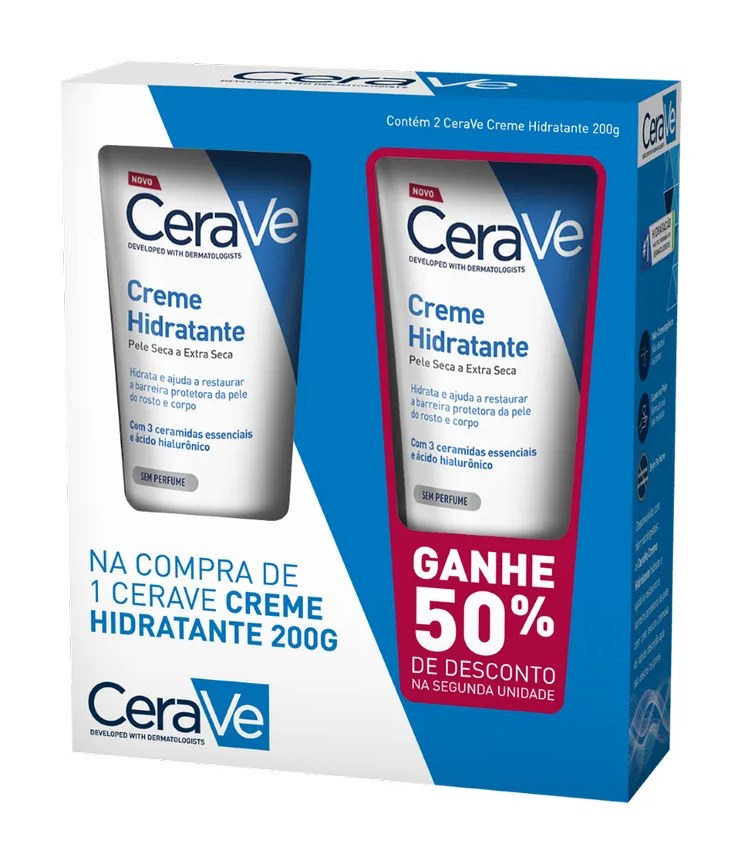 Kit Hidratante Corporal Cerave Creme 2 unidades com 200g cada