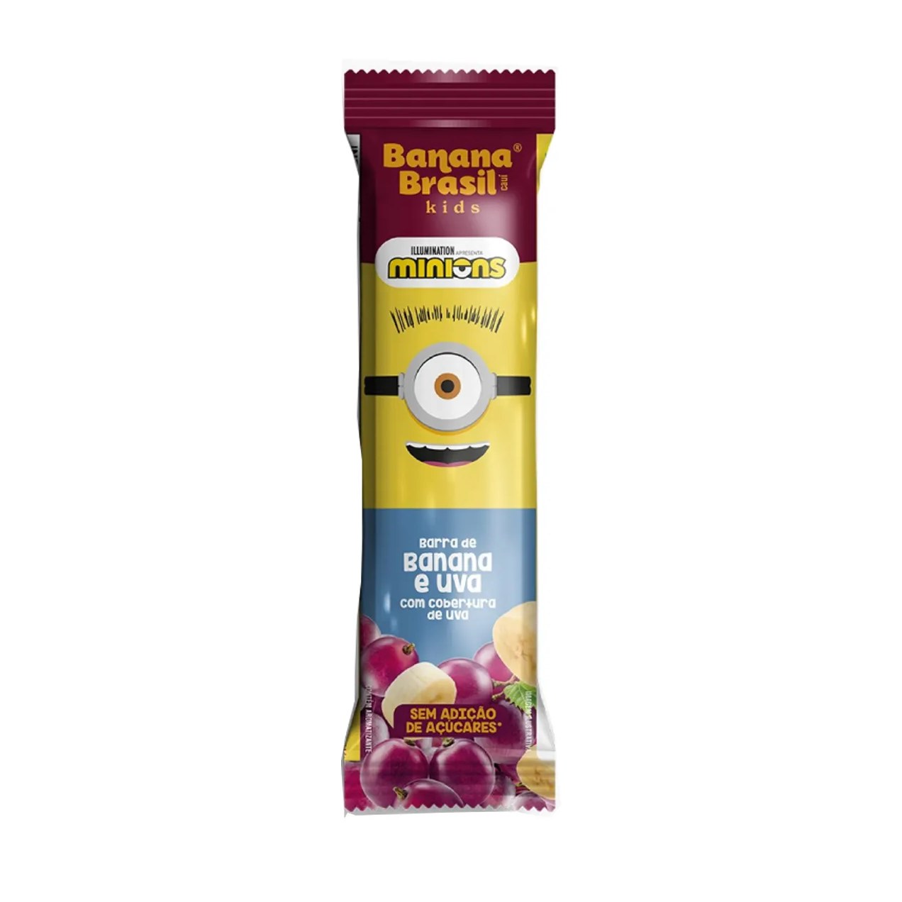 Barra de Frutas Banana Brasil Kids Minions Banana e Uva 22g