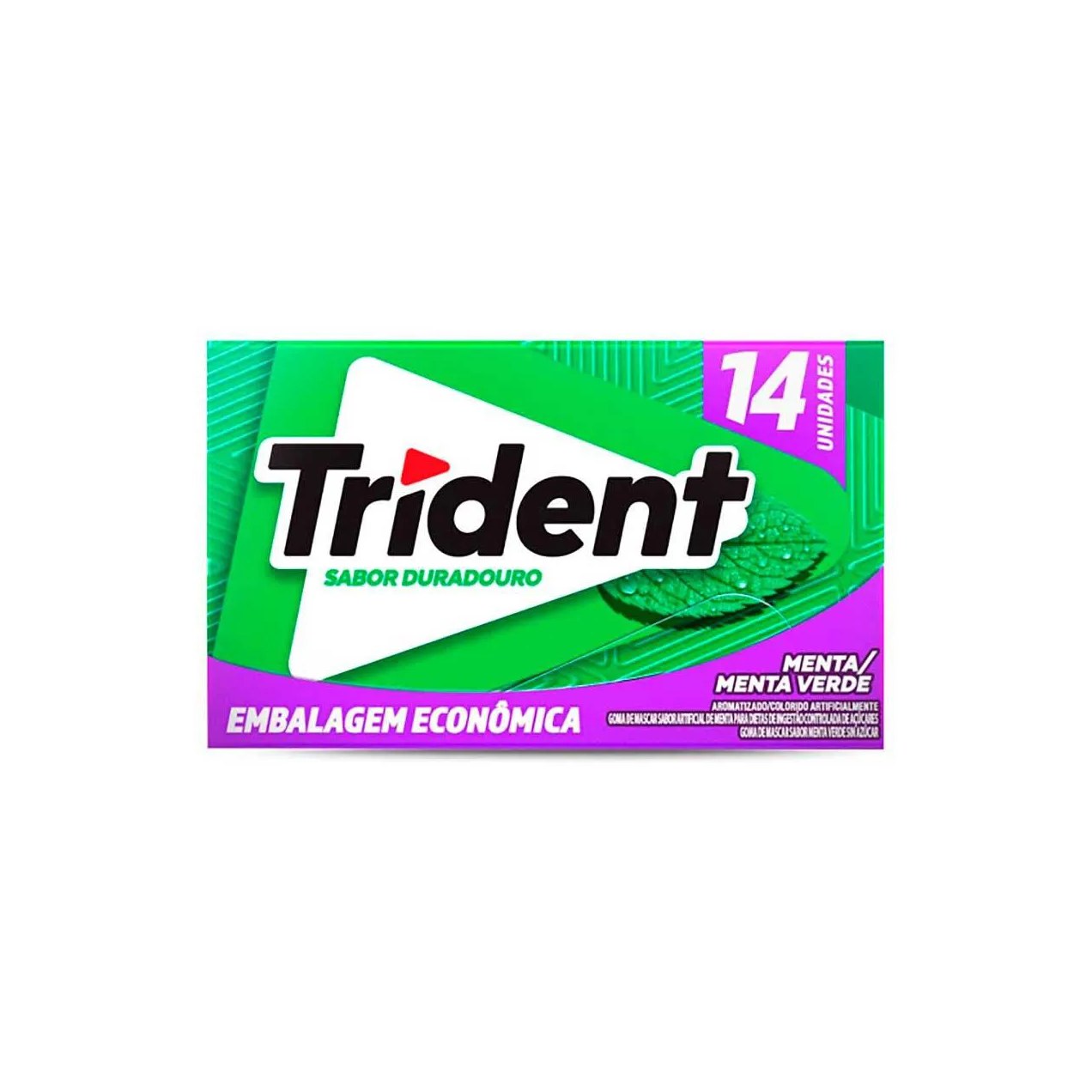 Goma de Mascar Trident Menta Verde Sem Açúcar 25,2g