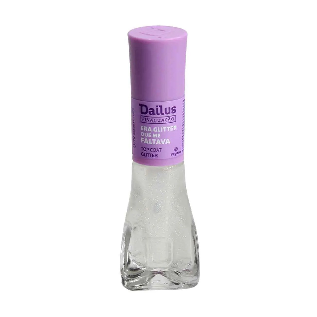 Esmalte Dailus Finalização Top Coat Glitter 8ml – Era Glitter Que Me Faltava