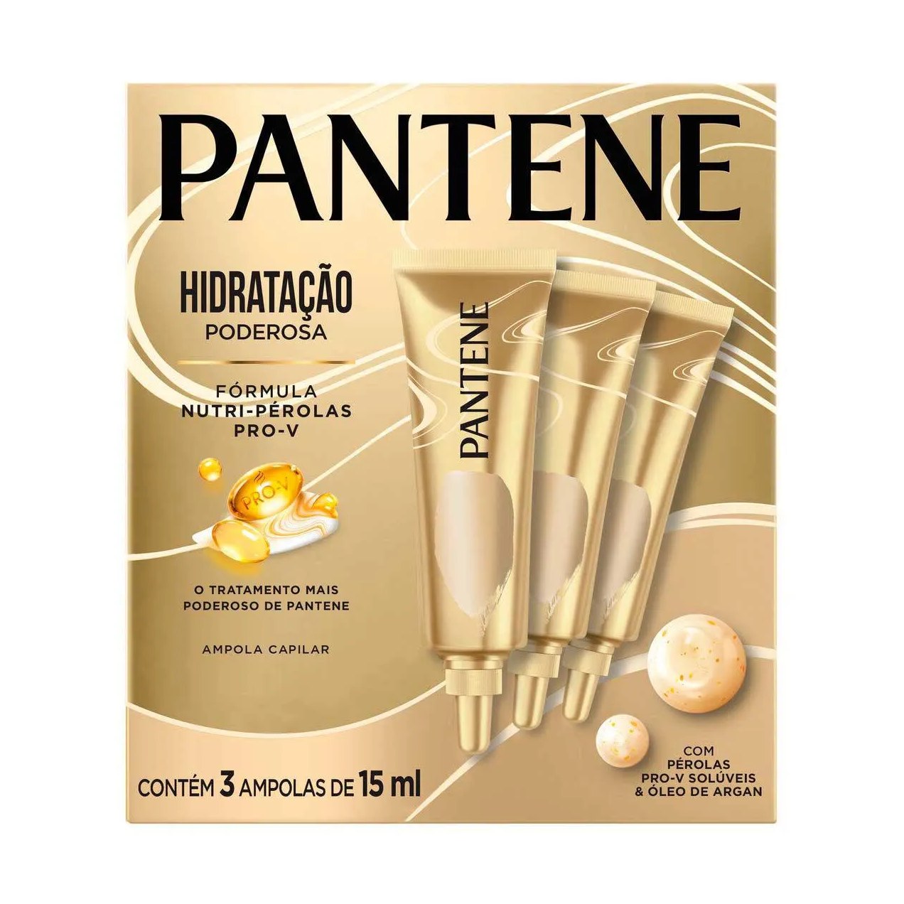 Kit Ampola de Tratamento Pantene Hidratação Poderosa com 3 unidades de 15ml