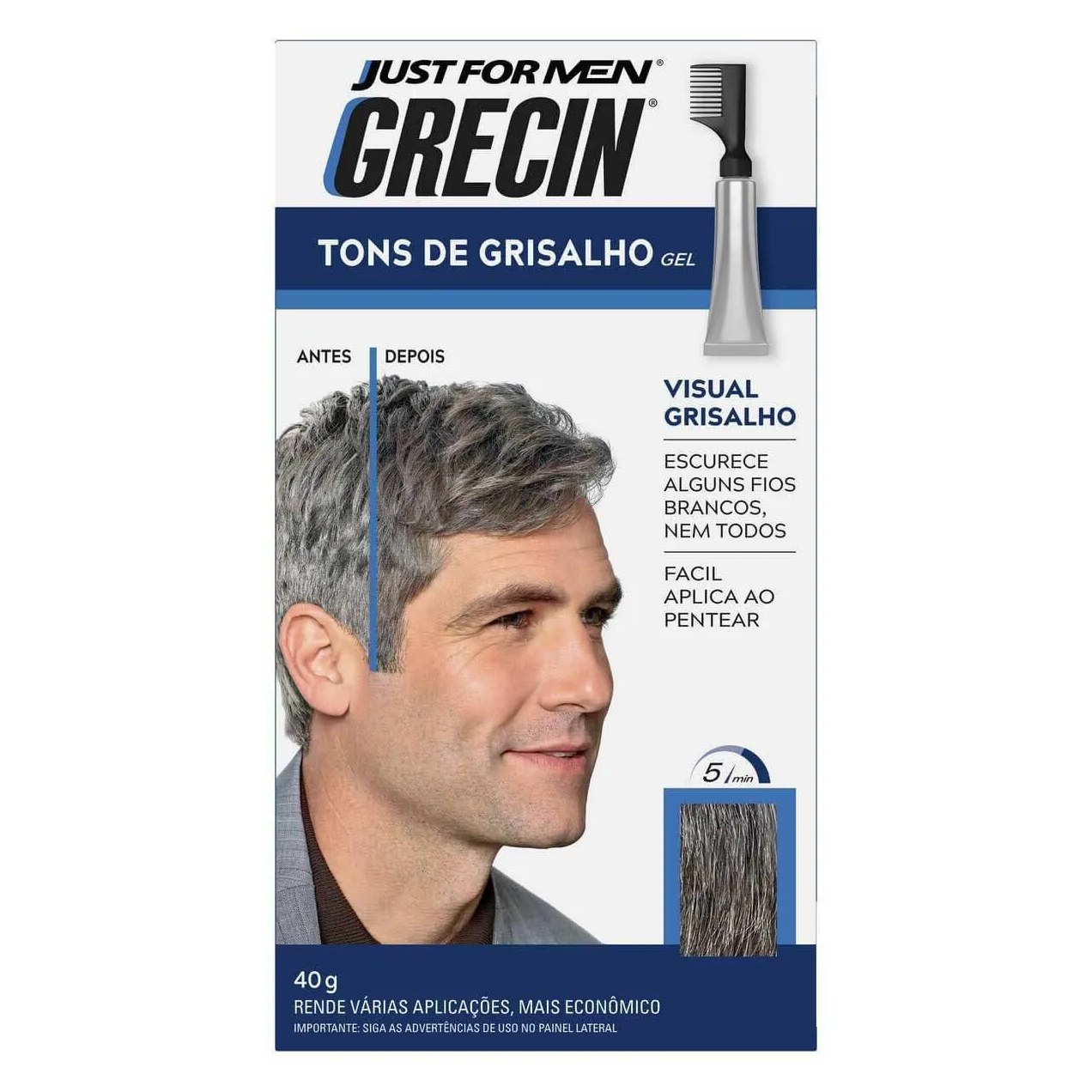 Coloraçao Beauty Color Men Castanho Claro - Kit C / 3un