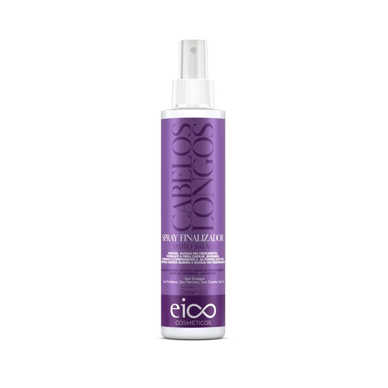 Spray Finalizador Cabelo Longo Eico Cabelos Longos 120ml