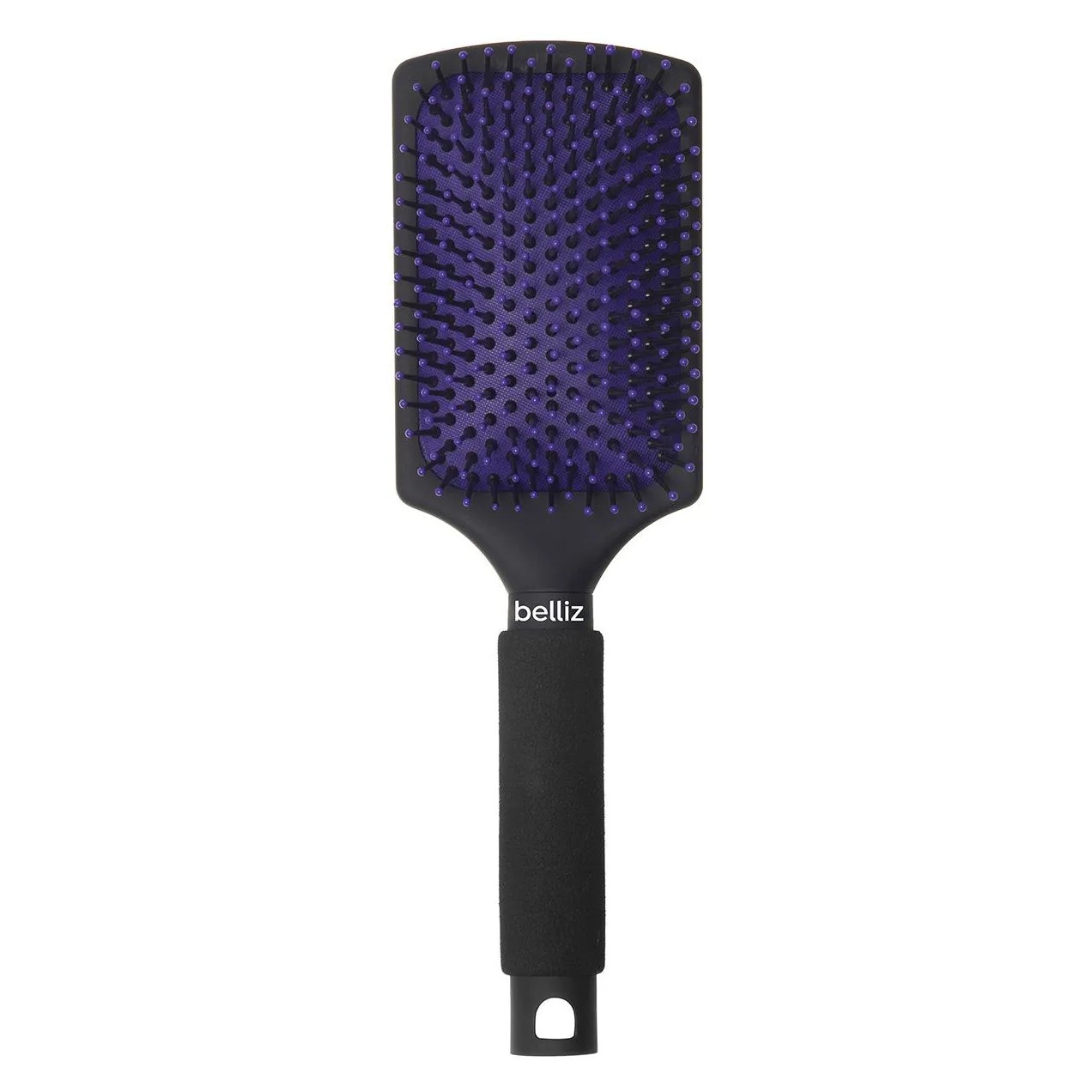 Escova de Cabelo Belliz Black Ion Preto Raquete - 1 unidade