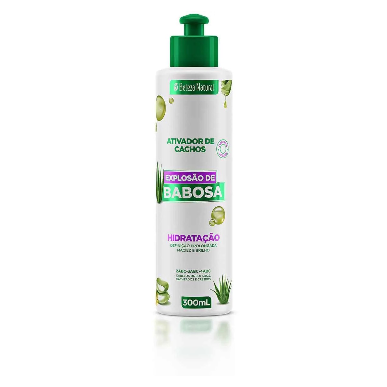 Creme Ativador de Cachos Beleza Natural Explosão de Babosa 300ml