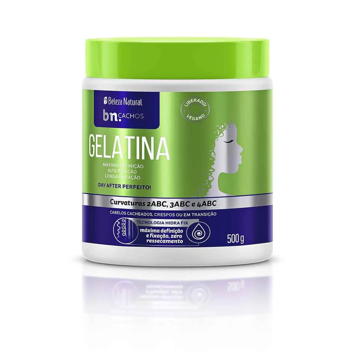 Gelatina para Cabelos Cabelo Cacheado Beleza Natural bn.Cachos 500g