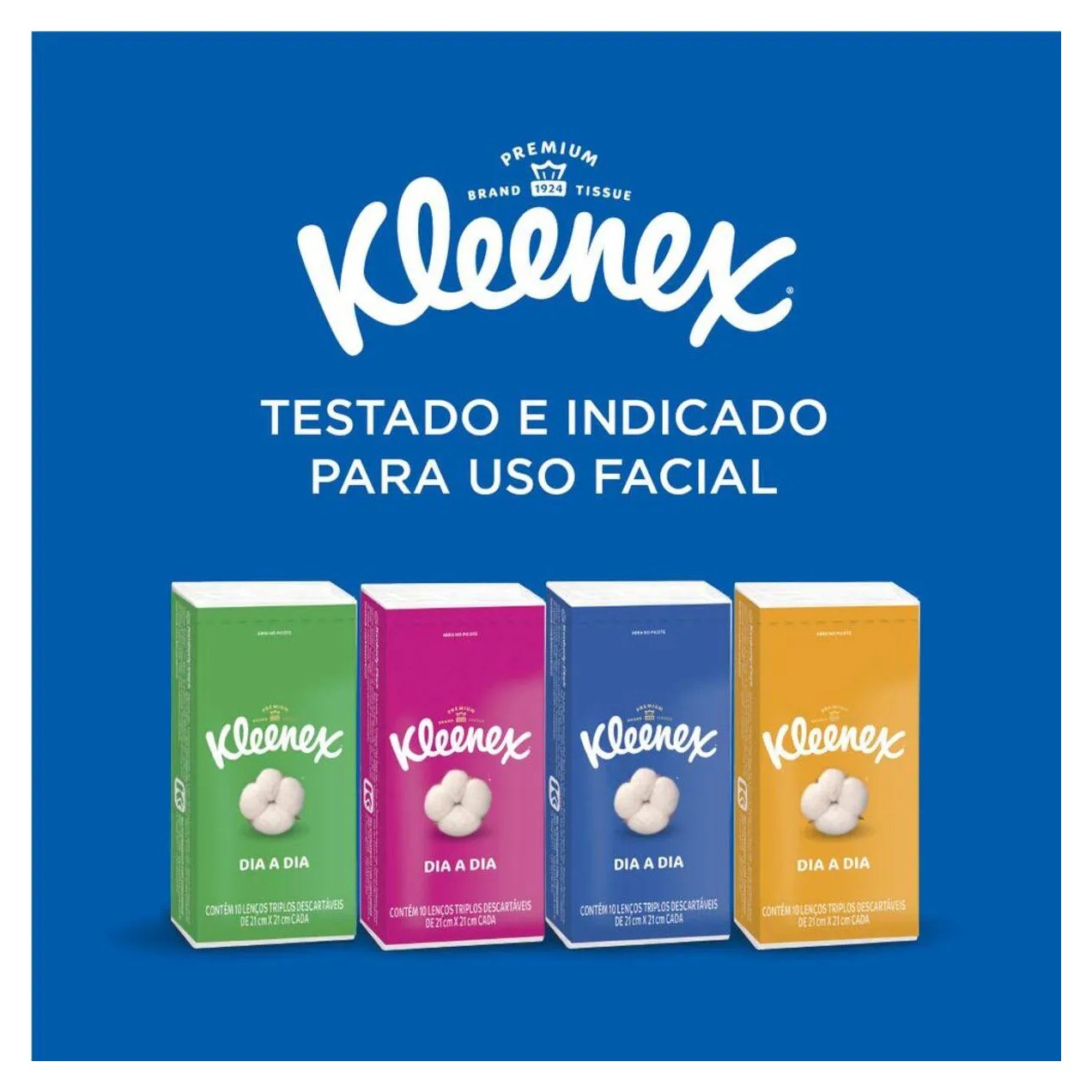 Lenço de Papel de Bolso Kleenex Dia a Dia com 10 unidades