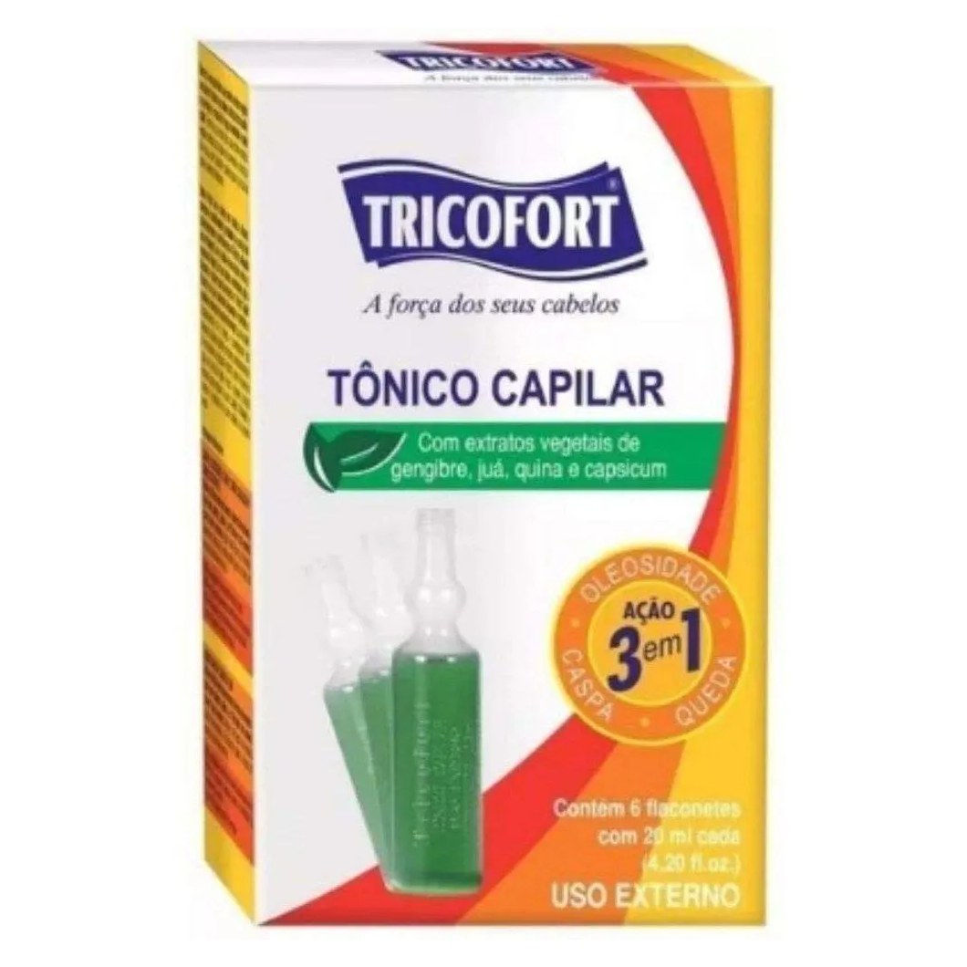 Tônico Capilar Tricofort 6 Ampolas 20ml