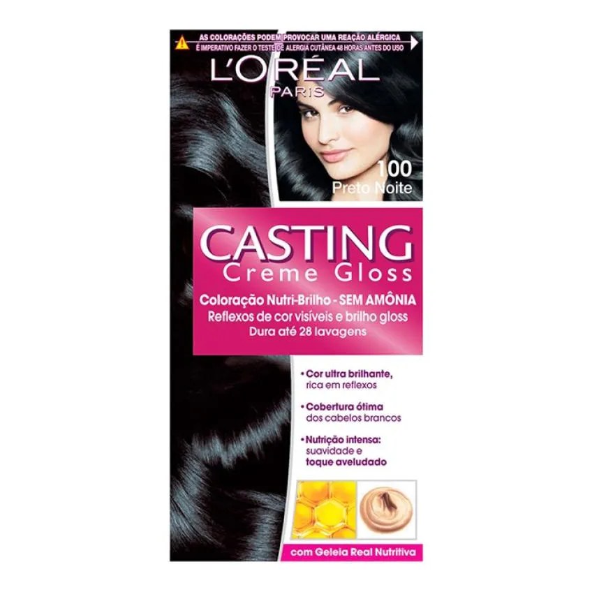 Tintura Semi-permanente Casting Creme Gloss 100 Preto Noite