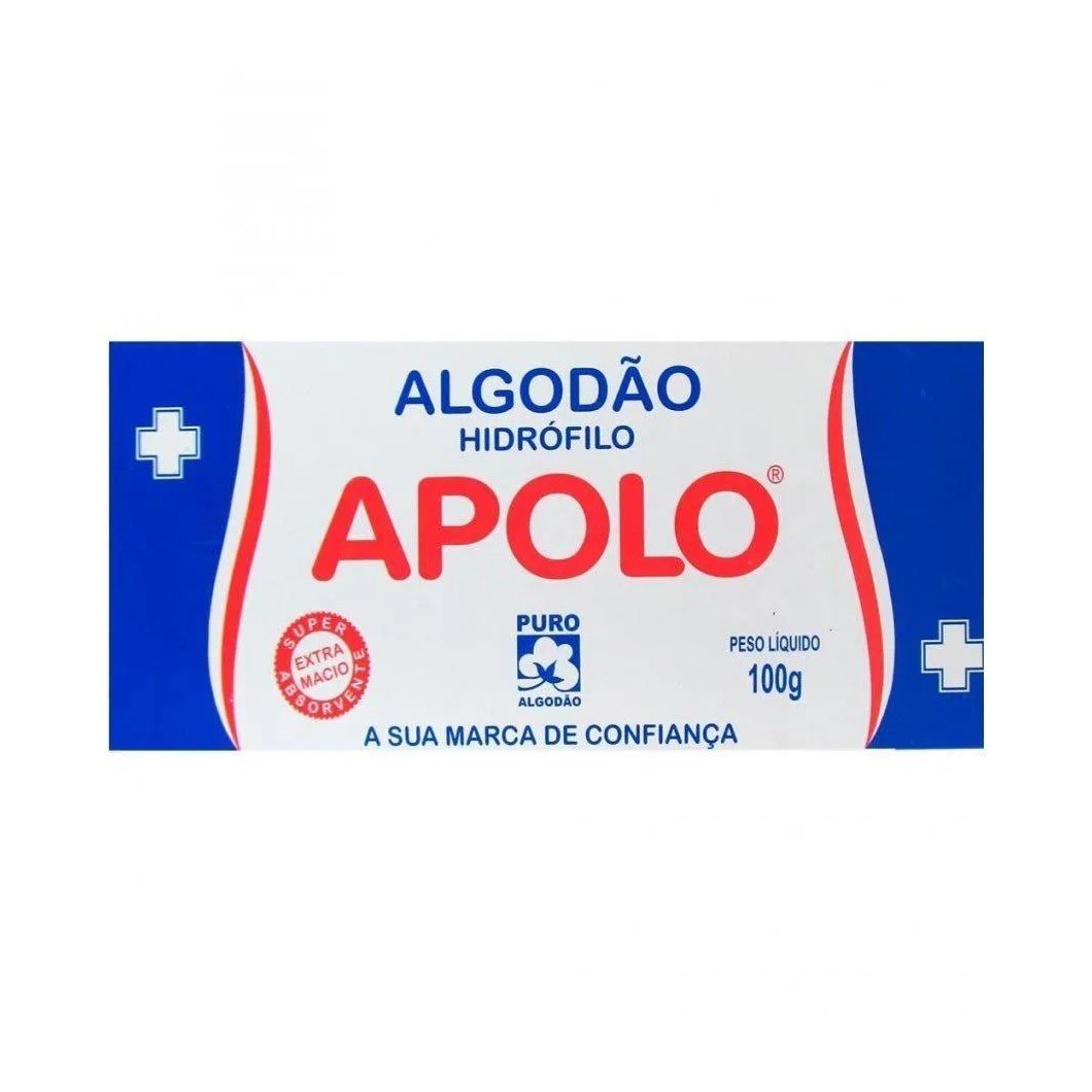 Algodão Apolo Caixa Hidrofilo 100g