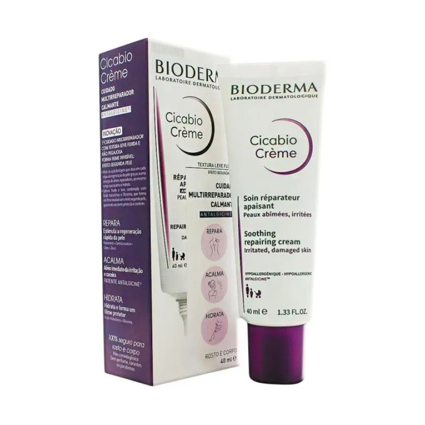 Creme Hidratante Multirreparador Calmante Bioderma Cicabio Creme 40ml