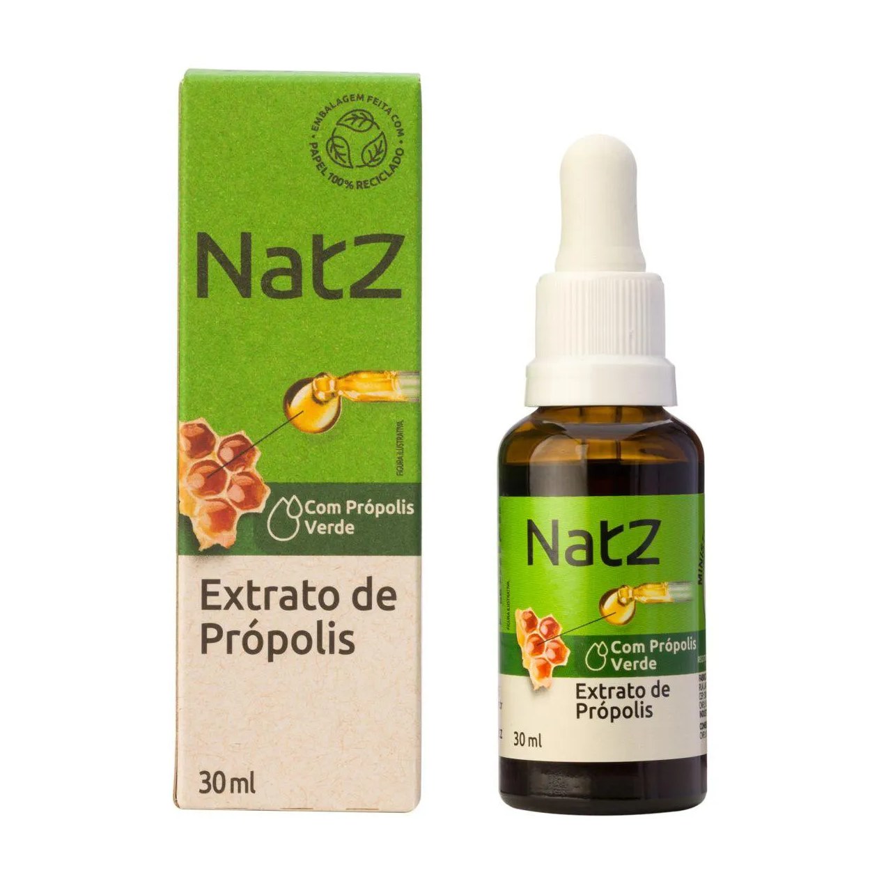 Extrato de Própolis Verde Natz Com Álcool 30ml