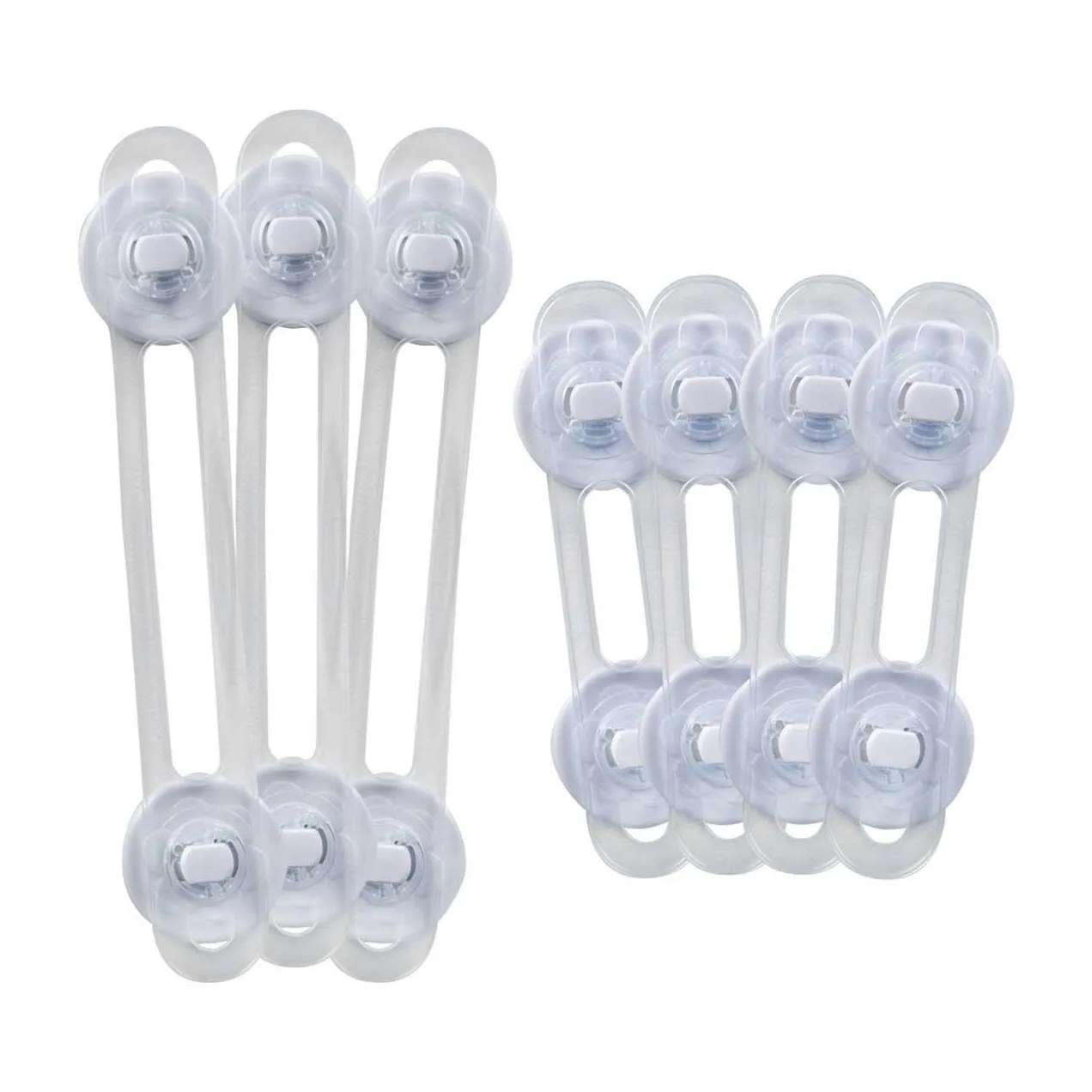 Kit Trava de Segurança Multiuso Flexível Buba Baby para Gavetas e Portas de Armário