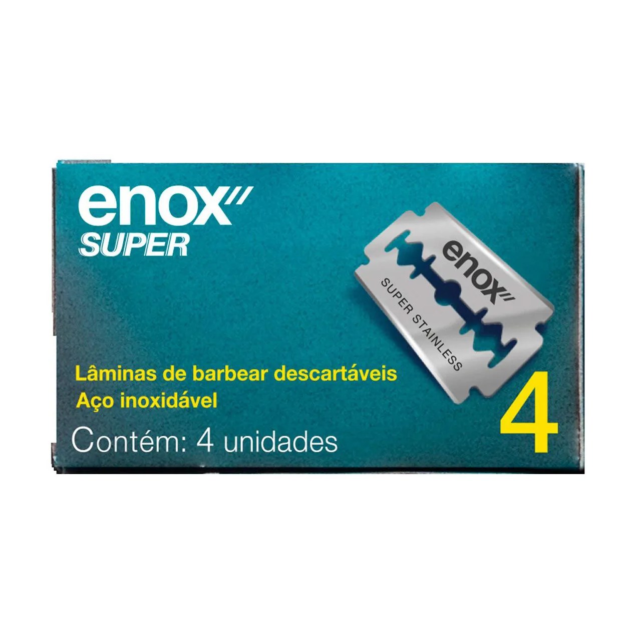 Lâmina de Barbear Descartável Enox Super Duplo Fio 4 unidades