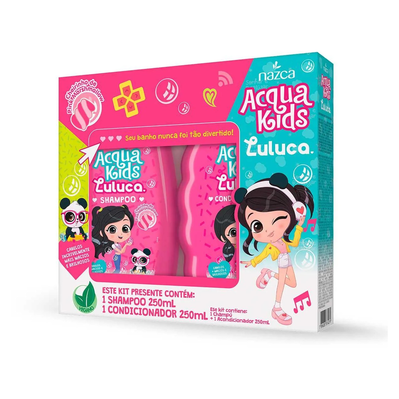 Kit Acqua Kids Luluca Shampoo 250ml + Condicionador 250ml
