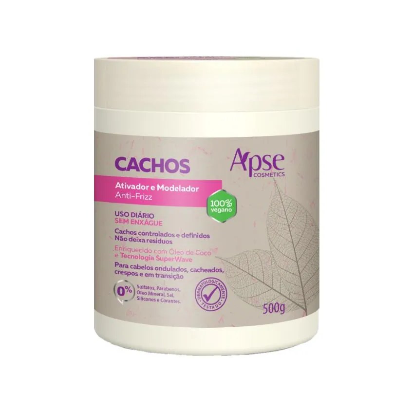Creme de Cabelo Apse Cachos Ativador e Modelador Anti-Frizz 500g
