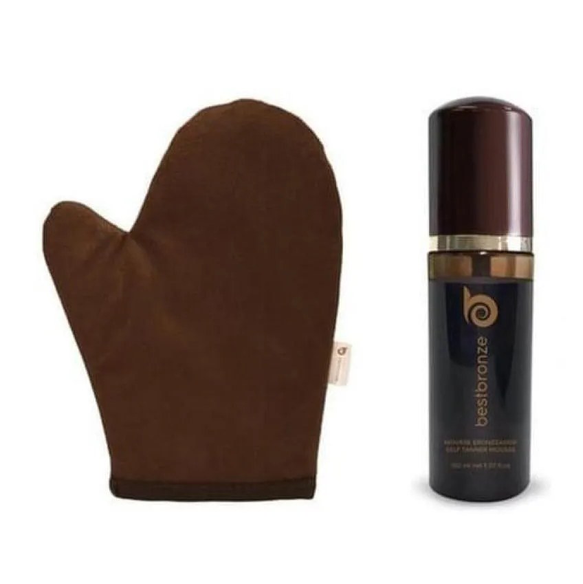 Mousse autobronzeador dark express + luva aplicadora - make it easier vanilla