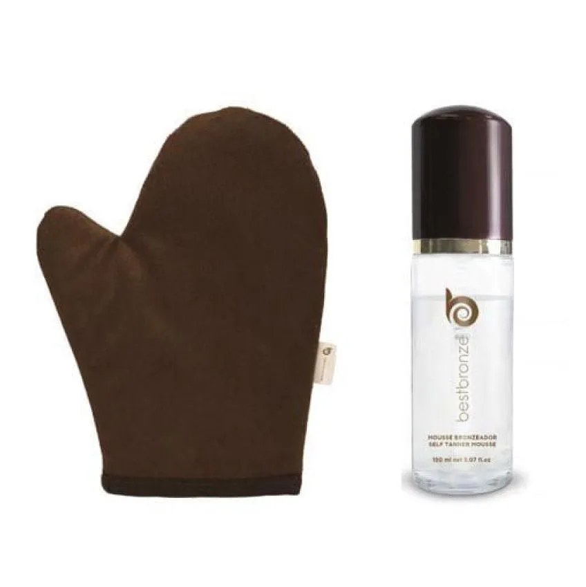 Mousse autobronzeador clear vegan - 150 ml + luva aplicadora