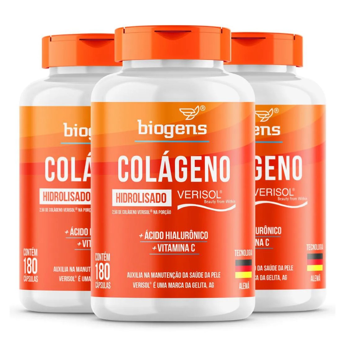 Biogens kit 3x colageno verisol 180 caps