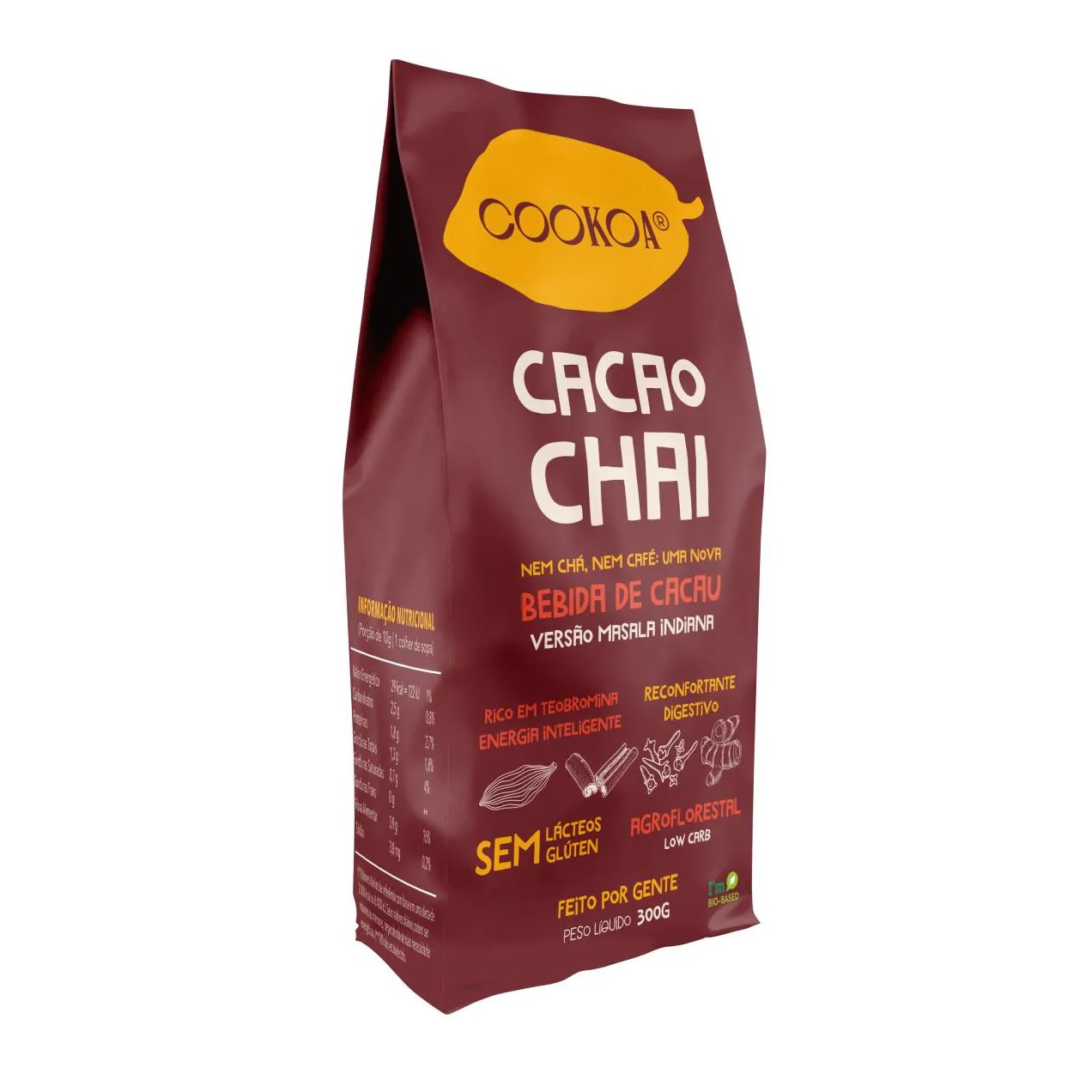 Kit 2x: Cacao Chai Zero Açúcar Cookoa 300g
