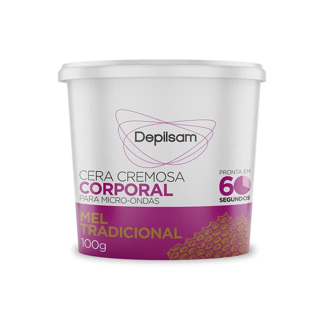 Cera Cremosa Depilsam de Micro-ondas Mel 100g