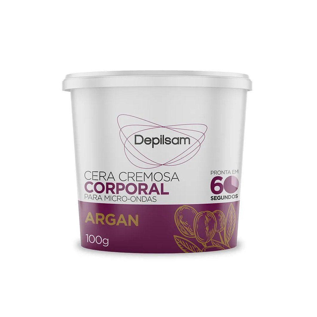 Cera Cremosa Depilsam de Micro-ondas Argan 100g