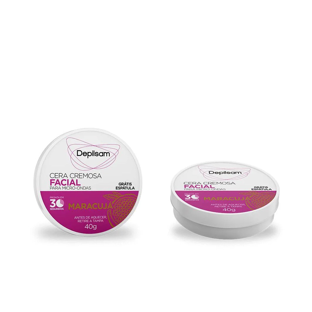Cera Cremosa Facial Depilsam de Micro-ondas Maracujá 40g