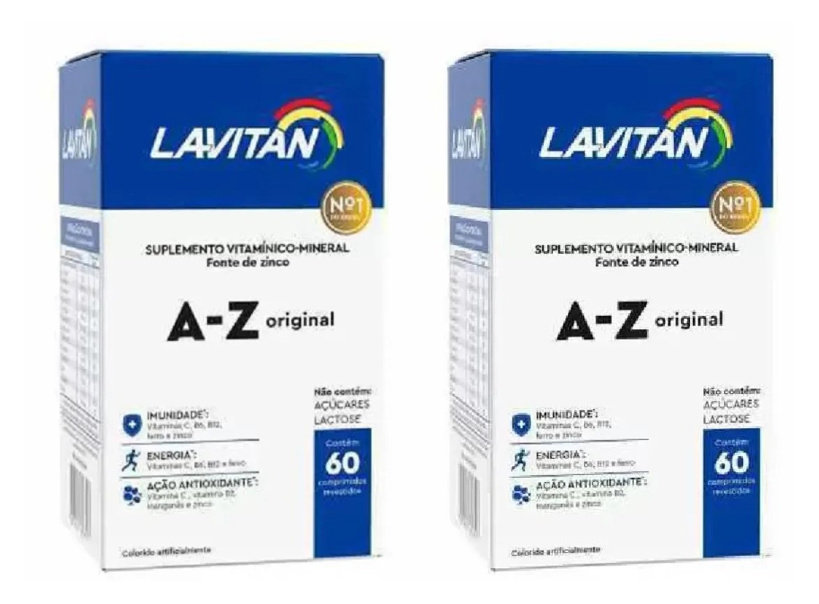 Kit 2 Lavitan A-z Homem 60cps Revestidos - Cimed