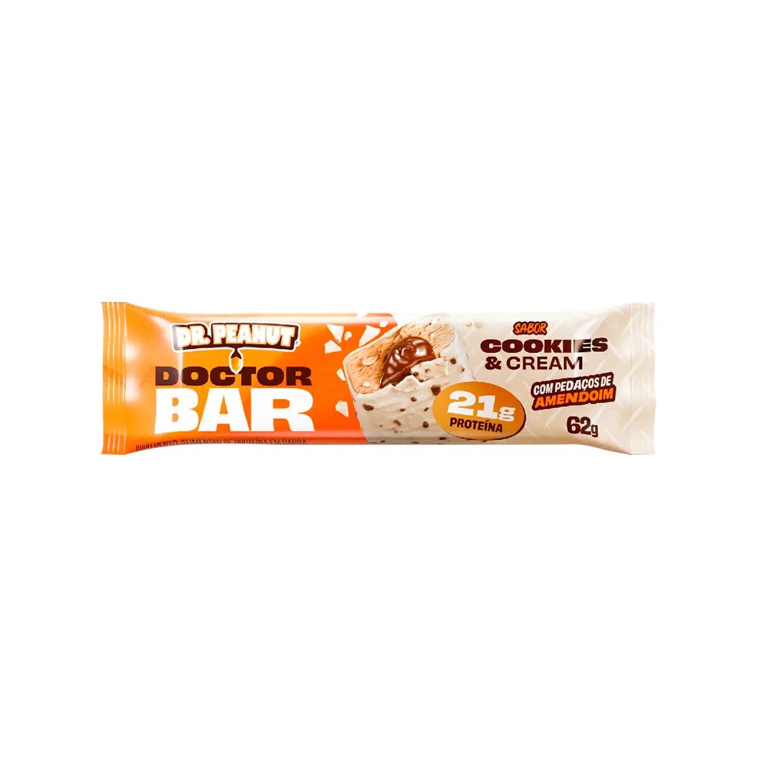 Barra De Proteina Dr.peanut Doctor Bar Cookies E Cream 62gr