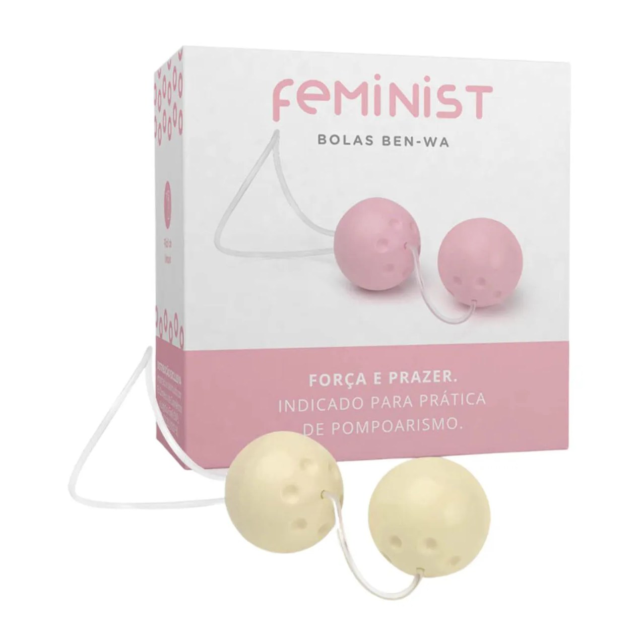 Conjunto ben-wa feminist com 02 bola - marfim