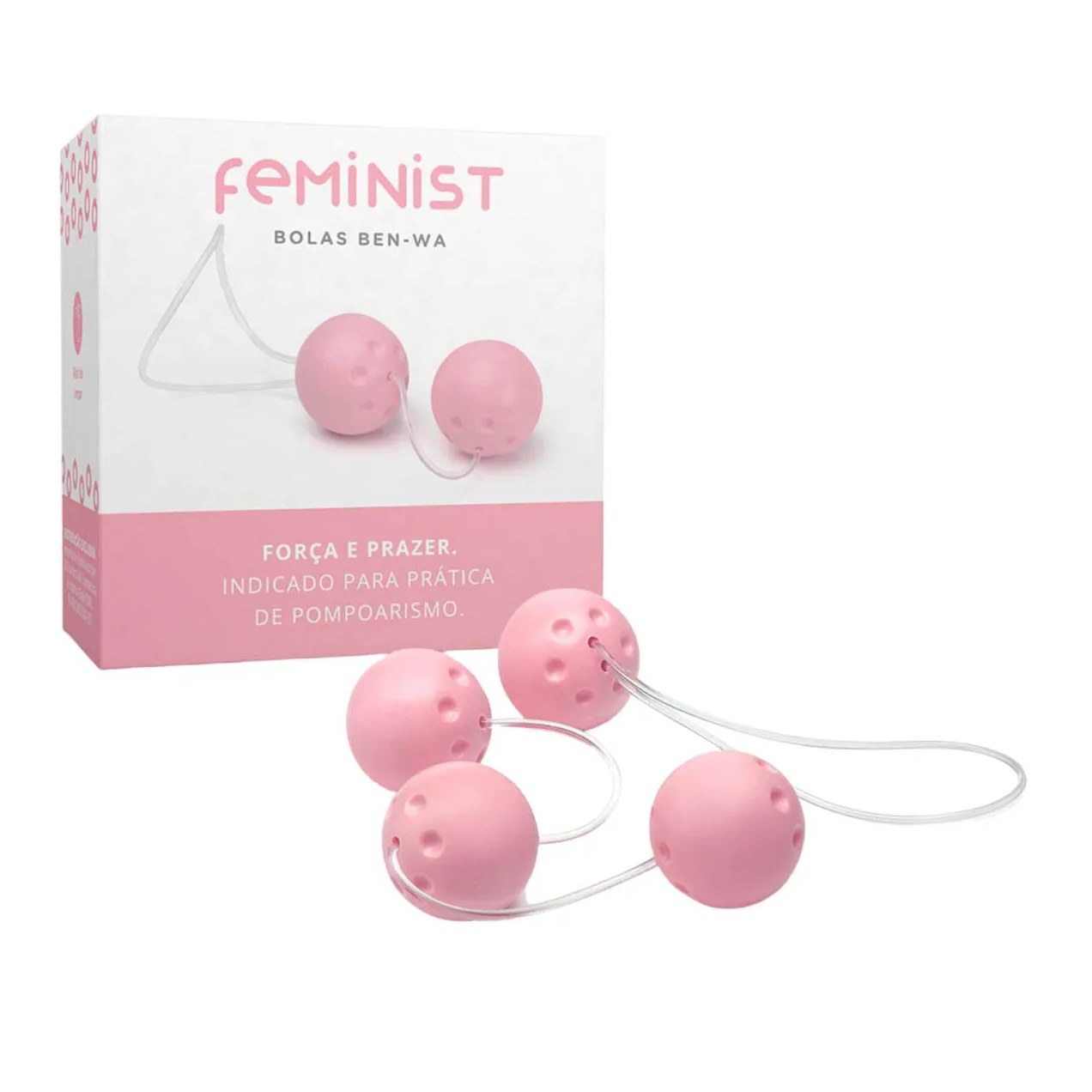 Conjunto Ben-wa Feminist com 04 Bolas - Rosa Bebê