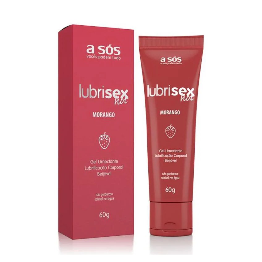 Gel Lubrificante Lubrisex Morango Hot 60g