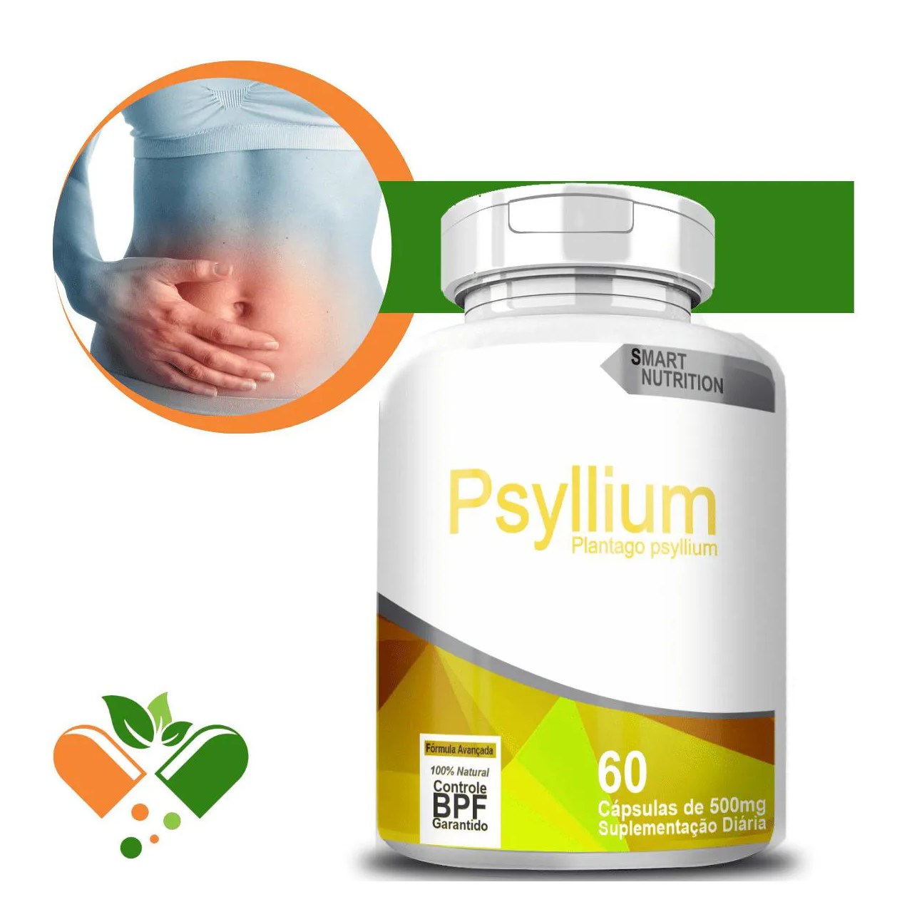 Psyllium 500mg 60 cápsulas