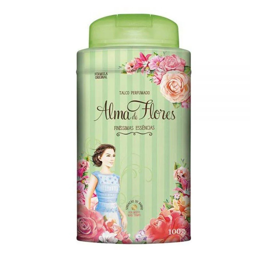 Talco Perfumado Alma de Flores Finíssimas Essências Adulto 100g