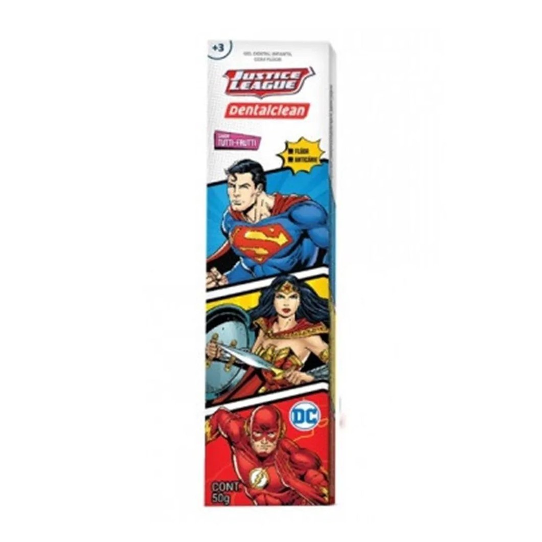 Gel Dental Infantil Dentalclean Justice League 50g